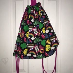 Girl Scout bag and notebook